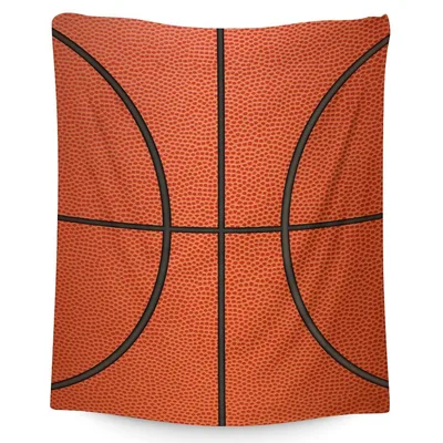 Basketball Ball Surface Pattern Blanket: Close-Up Orange Design