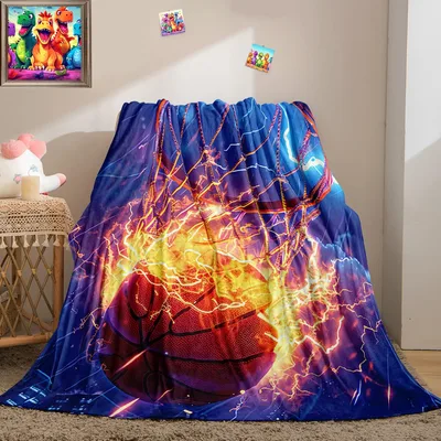 Basketball on Fire Blanket No. 2