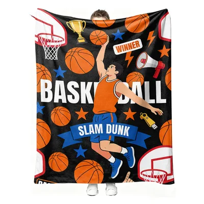 Basketball Slam Dunk Winner Blanket for Court Enthusiasts