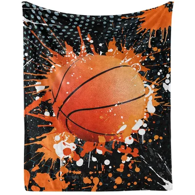 Basketball Splash Paint Art Blanket for Court Lovers