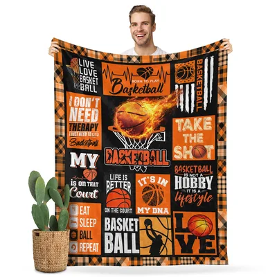 Basketball Love Typography Blanket for Players and Fans