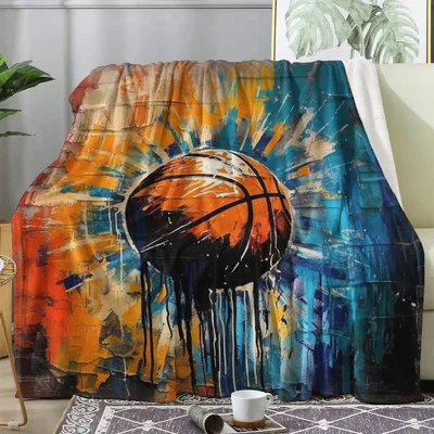 Basketball Paint Splash Art Blanket for Court Lovers