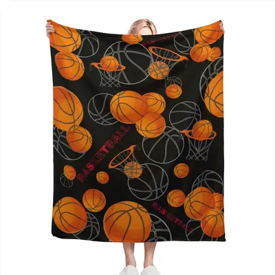 Basketballs Pattern Design Blanket for Court Lovers