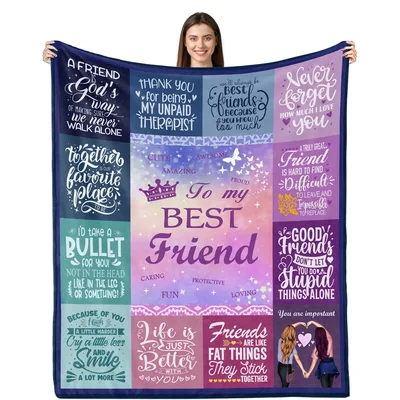Best Friend Quotes Blanket for the Friend Who Gets You