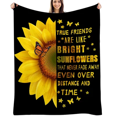 Friendship Sunflower Blanket for Your Closest Friend