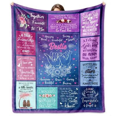 Bestie Friendship Blanket: Quotes for Your Best Friend