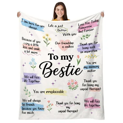 I am here Blanket for your bestie, soft and funny