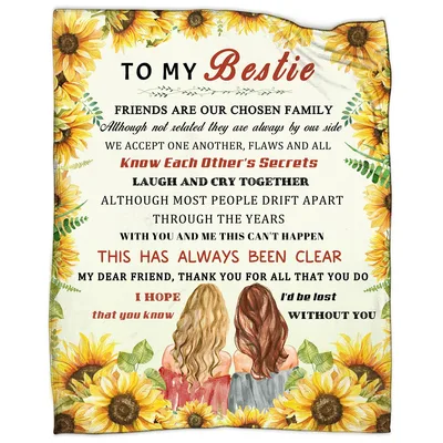 Best Friend Chosen Family Blanket for Your Bestie