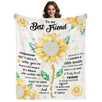 Best Friend Sunflower Blanket for Your Favorite Person