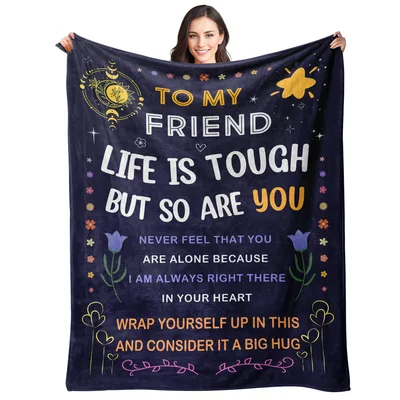 Friendship Hug Blanket: Life Is Tough, So Are You