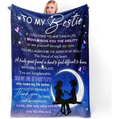 Sister Friend Blanket for Your Bestie, Fleece or Sherpa