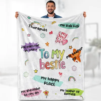 to My Bestie Therapist Blanket for Your Best Friend