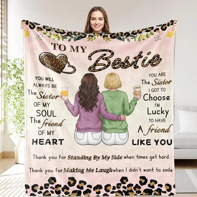 Bestie Sister Blanket for Your Closest Friend