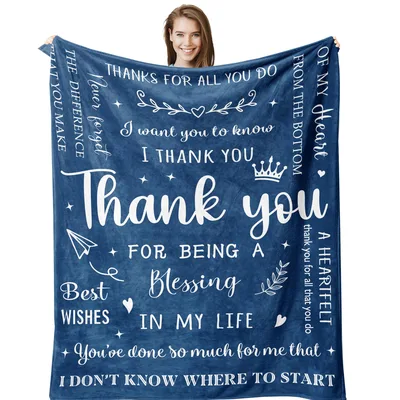 Thank You for Being a Blessing Blanket Gratitude Design
