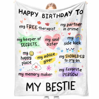 Best Friend Birthday Blanket: Happy Birthday to My Bestie