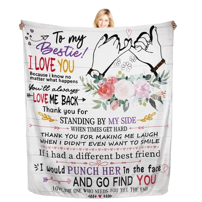 Bestie Message Blanket for Your Best Friend