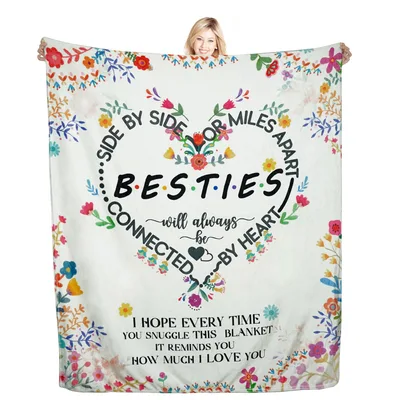 Connected by Heart Blanket for Your Bestie