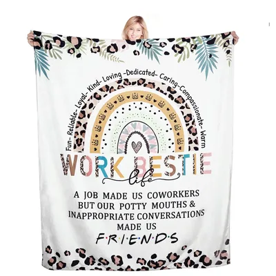 Work Bestie life Blanket: A Coworker Friendship Throw