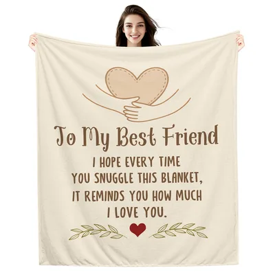 Best Friend Heart Message Blanket: A Note You Can Snuggle