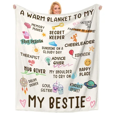 Best Friend Bestie Friendship Blanket: Warm Words for My Bestie