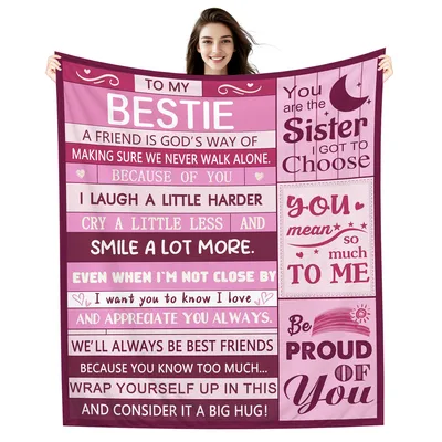 To My Bestie A Friend Blanket: A Warm Hug in Print