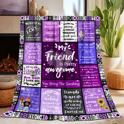 Best Friend Purple Blanket Features My Friend is Pretty