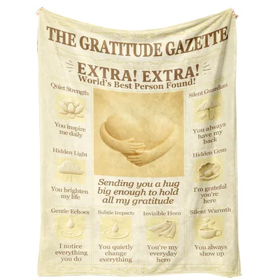 Best Friend Gratitude Blanket: A Newspaper-Style Thank You