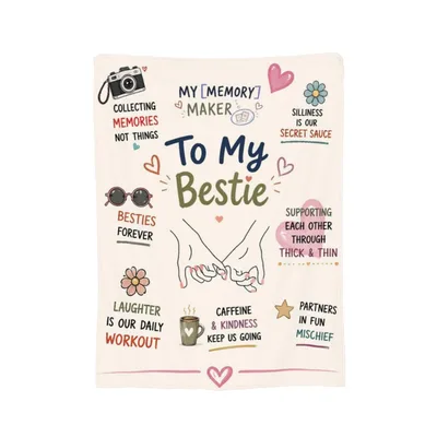 Memory Maker Blanket for Your Bestie, Printed Design