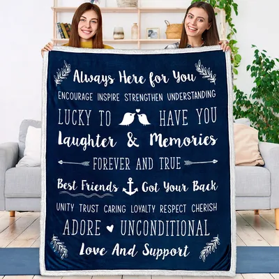 Always Here Blanket: Best Friend Quote Design