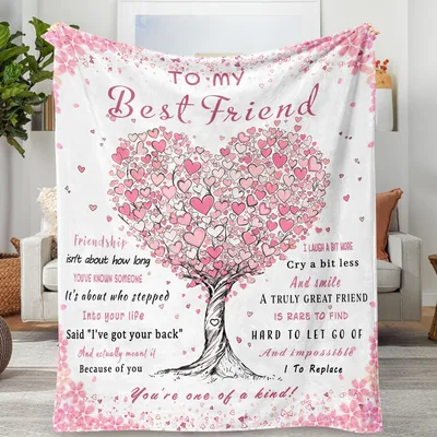To My Best Friend Heart Blanket: A Tree of Love Design