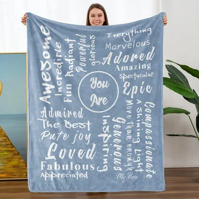 You Are Awesome Inspirational Blanket: A Typography of Affirmation