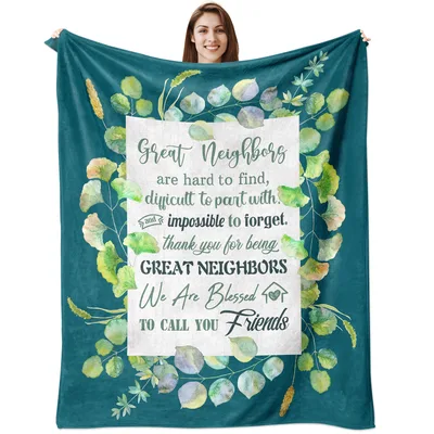 Great Neighbors Are Hard Blanket: A Thank You Print
