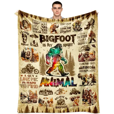 Believe in Bigfoot Blanket: Spirit Animal Cryptid Design for Fans