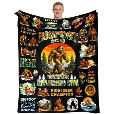Let's Go Find Bigfoot Blanket for Sasquatch Fans
