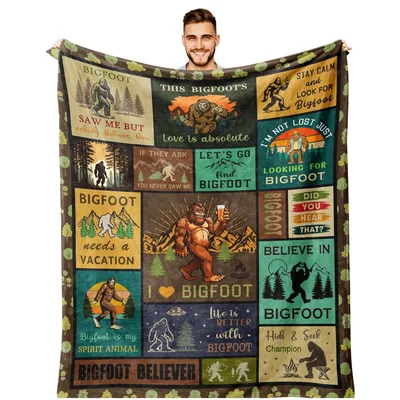 Bigfoot Saw Blanket for Sasquatch Fans, 60 characters or so
