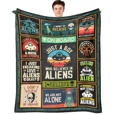 Believes in Aliens Blanket for Alien Fans