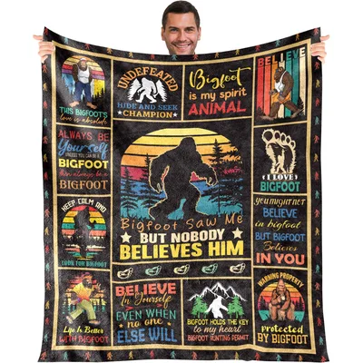 Undefeated Hide And Seek Blanket for Bigfoot Fans