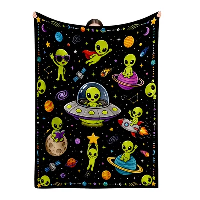 Cute Aliens Space Blanket: A Playful Alien Adventure for Cosmic Lovers