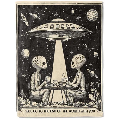 Alien Couple Blanket: Love Beyond the Stars