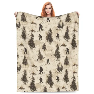 Bigfoot Camping Blanket for Trail Lovers and Night Campers