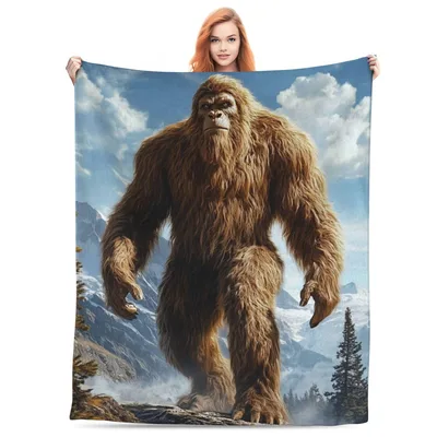 Mountain Bigfoot Blanket for Forest Lovers and Nature Fans