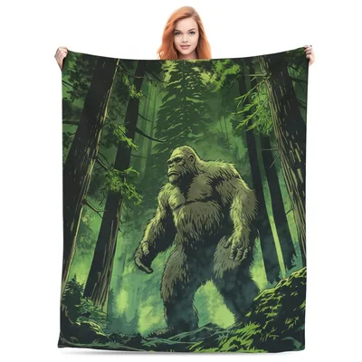 Sasquatch Woods Blanket: A Bigfoot Throw for Forest Lovers