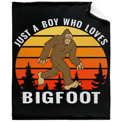 Just a Boy Blanket: Bigfoot Sunset Design for Enthusiasts