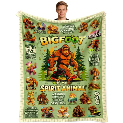 Bigfoot Is My Spirit Blanket – Bigfoot Is My Spirit Animal Blanket
