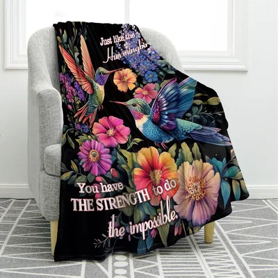 Hummingbird Lover Blanket: Tiny Wings, Big Strength