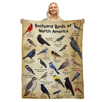 Backyard Birds Blanket for Bird Lovers and Watchers