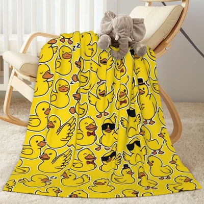 Sunny Ducks with Sunglasses Blanket for Cozy Days