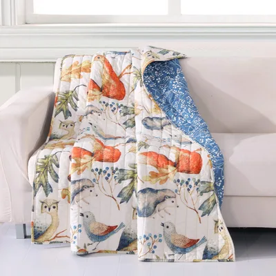 Pastel Animal Motif Pattern Blanket: Watercolor Wildlife Design
