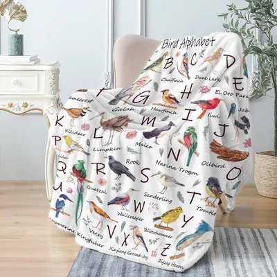 Bird Alphabet Name Blanket: A Bird-Lovers Educational Throw