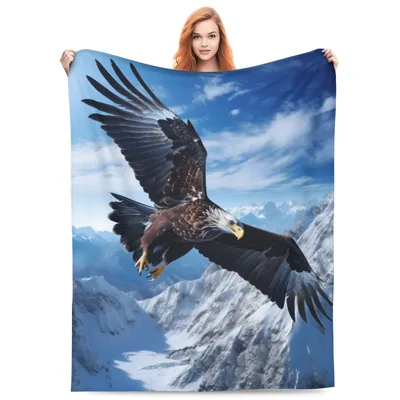 Bald Eagle Over Snowy Blanket